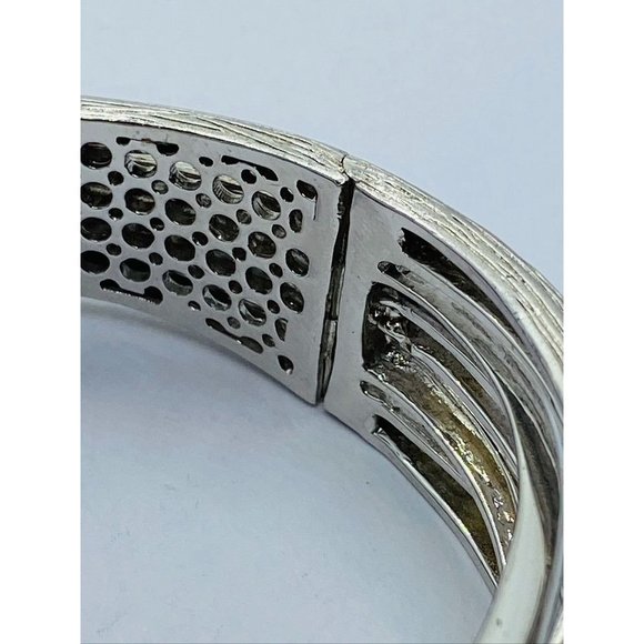EFFY BH Balissima Diamond Sterling Silver Hinged Bangle asymmetric wrap - Picture 11 of 11